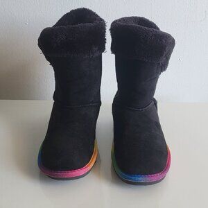 Hot tomato lucky kid's black Boots size 4M